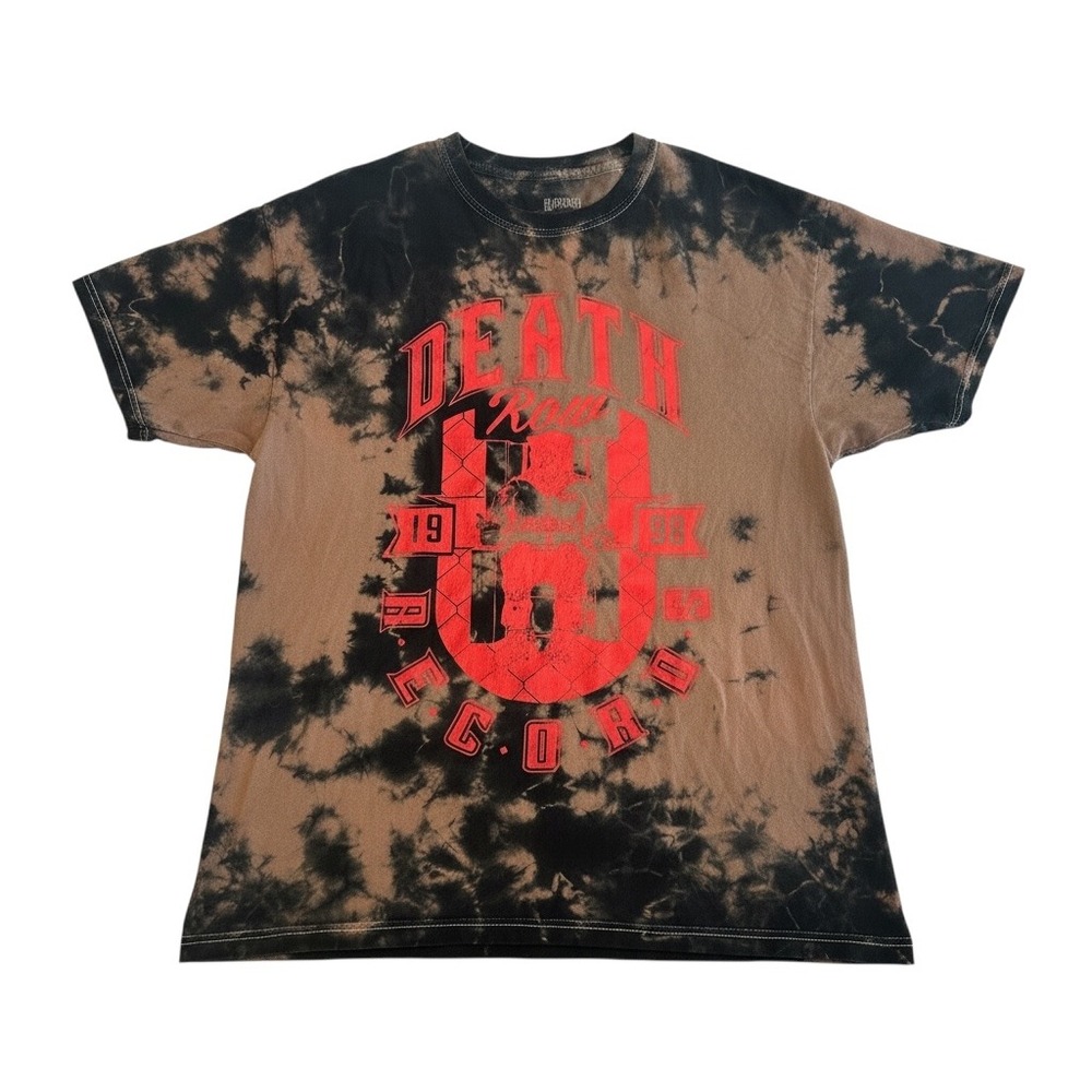 Death Row Records T-Shirt L Bleached Distressed Rap Tee Hip Hop Custom